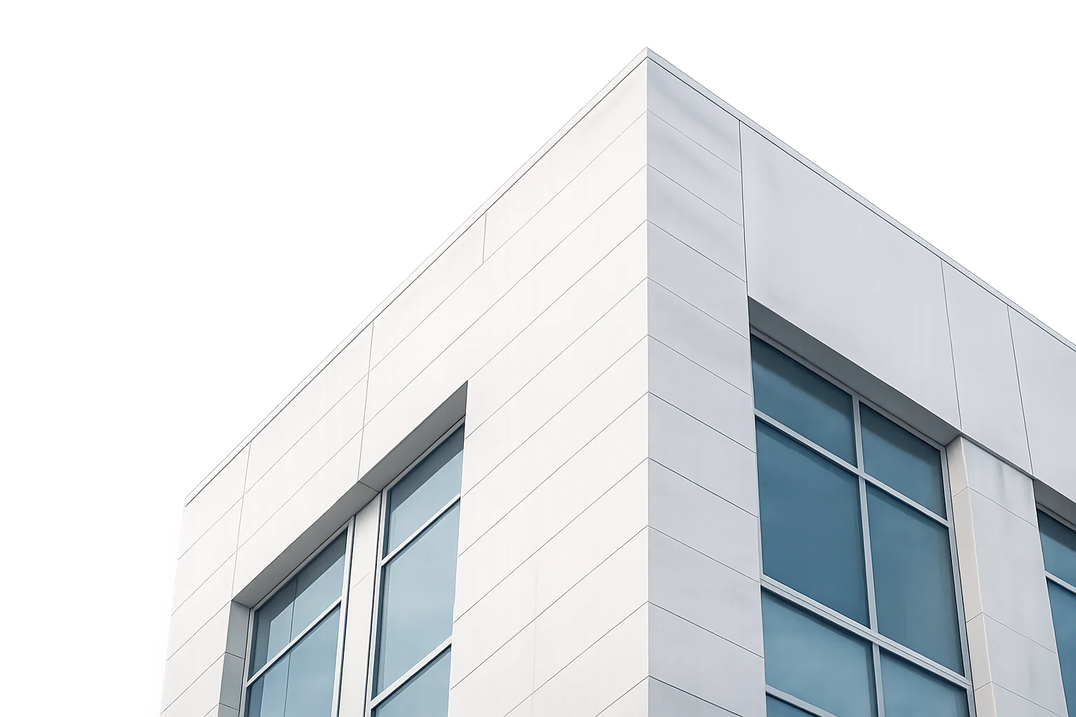 Low-angle view of the corner of a modern building
